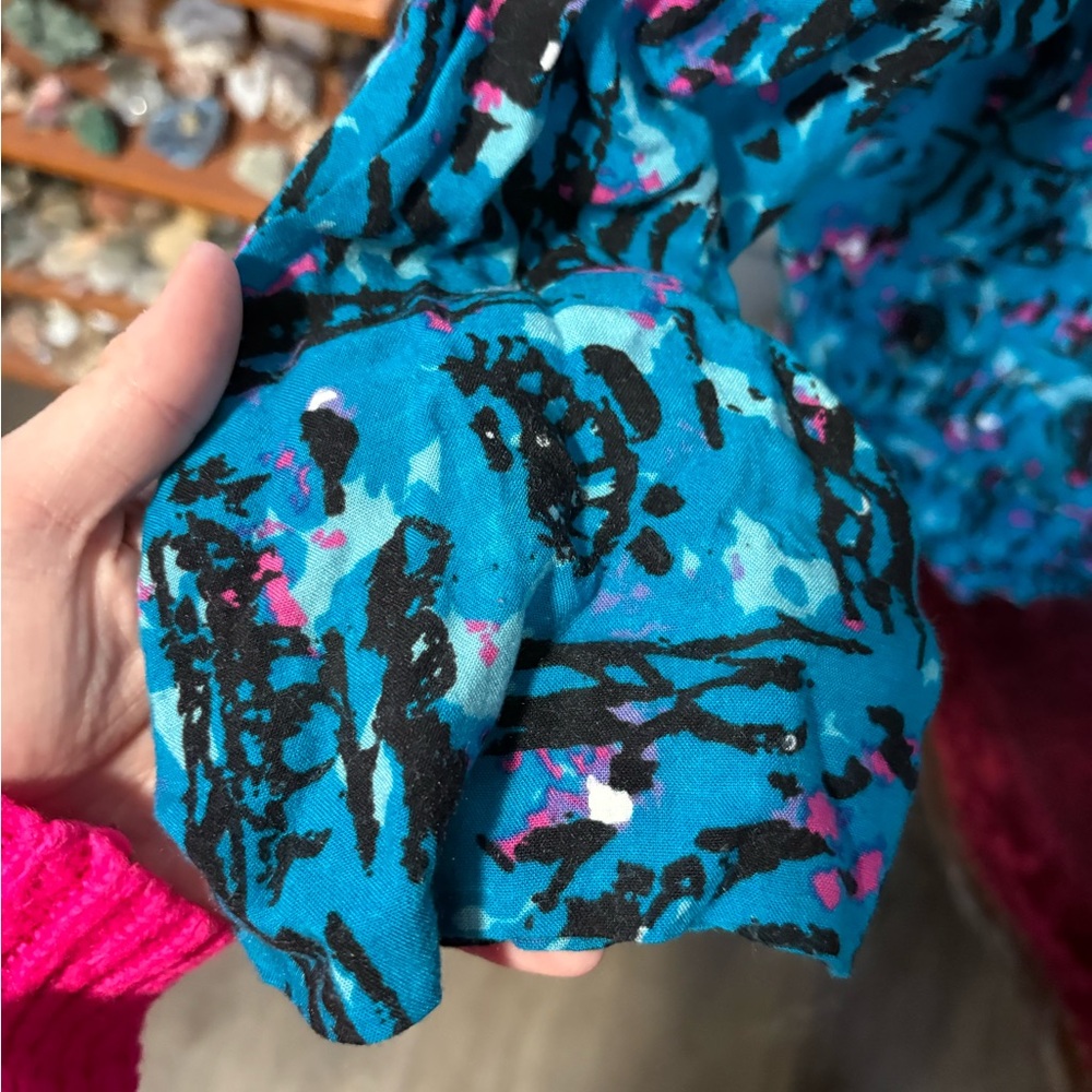 Vintage Funky Pattern Button Down Shirt - image 4